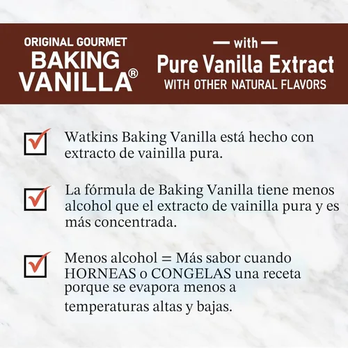 Miniatura 7 de Watkins All Natural Original Gourmet - Vainilla para hornear, con extracto de vainilla puro, 11 onzas líquidas (paquete de 1), el embalaje puede