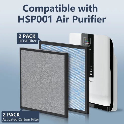 Miniatura 2 de HSP001 Filtro de repuesto compatible con purificador de aire Hathaspace Smart HSP001, juego de filtros de repuesto para purificador de aire HEPA H13