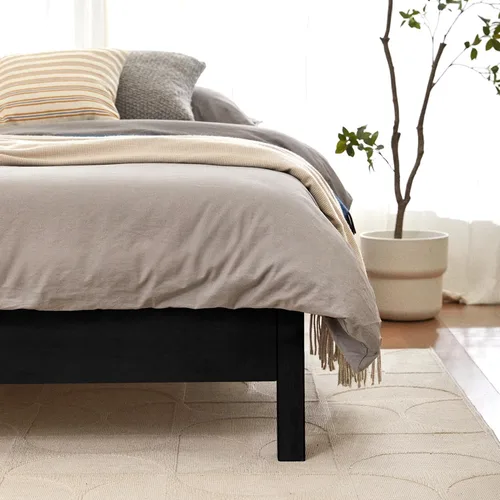 Miniatura 23 de LIFEMENT Marco de Cama de Plataforma de Madera Clásica con Cabecero, Esencial, Sin Ruido, Almacenamiento Bajo la Cama, No Necesita Somier, Fácil