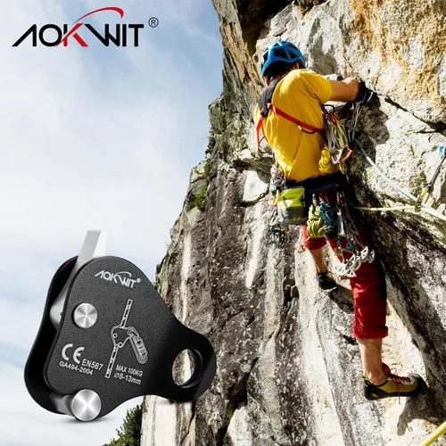 Miniatura 10 de Cuerda de escalada Ascender Grab Protección contra caídas Dispositivo de Belay Equipo de escalada de árboles, Equipo de rapel Ascensor de cuerda