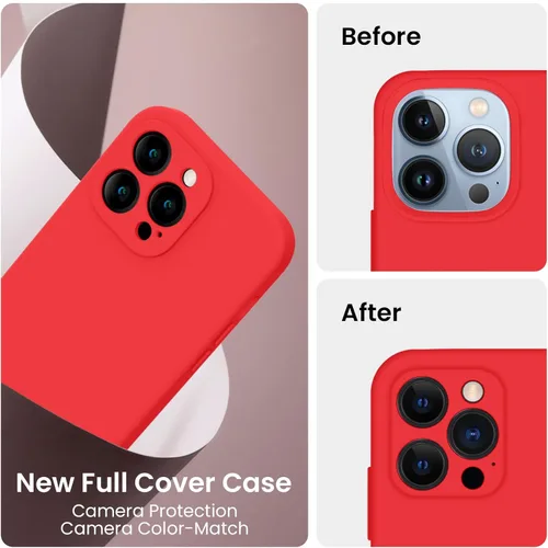 Miniatura 3 de FireNova Funda diseñada para iPhone 13 Pro Case, Silicona Mejorada [Protección de Cámara] Funda de Teléfono con [2 Protectores de Pantalla], Forro