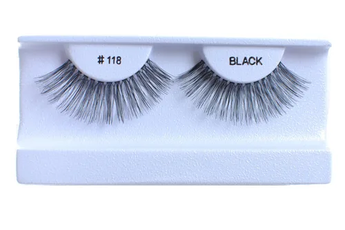 Miniatura 35 de 100 pares de pestañas postizas 100% cabello humano negro natural #747S Negro-747S