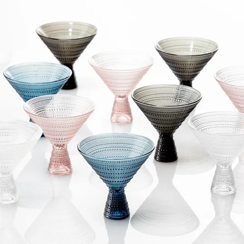 Miniatura 3 de Fortessa Jupiter - Vaso de Martini con cuentas y reborde de 11.5 onzas (juego de 2), transparente