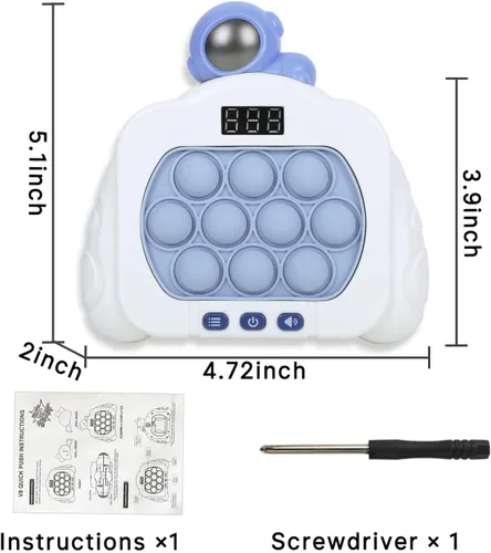 Miniatura 6 de Juguetes Fidget Pop de Empuje Rápido para Niños y Adultos, 12 Modos de Juego Mejorados con Luces, Juguete de Mano de Burbujas de Empuje Rápido