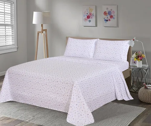 Miniatura 2 de RUVANTI Sábanas de franela tamaño Queen – Sábanas de cama 100% algodón doble cepillado, bolsillos profundos de 16 pulgadas, juego de sábanas Queen