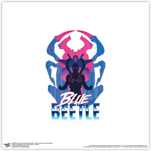 Miniatura 9 de Trends International Gallery Pops DC Comics Blue Beetle - Póster retro de Super Future Blue Beetle para pared, 12 x 12 pulgadas, versión de marco
