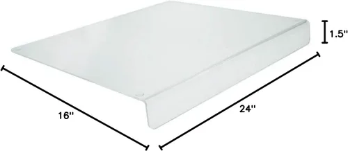 Miniatura 8 de Tabla de cortar transparente para cocina con borde antideslizante de 24 pulgadas de ancho x 16 pulgadas de largo (pequeño) AZM Displays