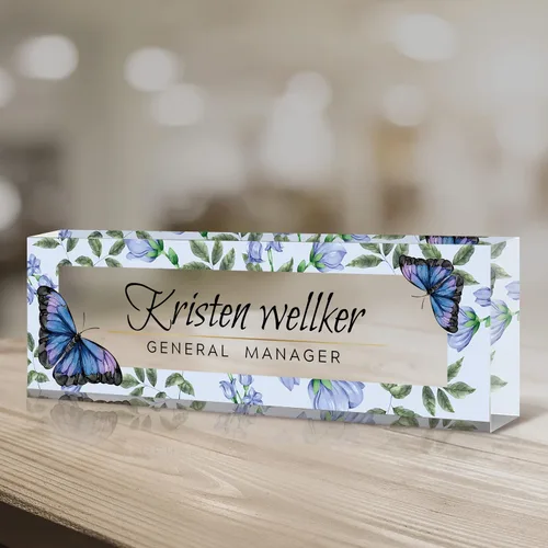 Miniatura 28 de Placa de nombre de escritorio personalizada, placa de identificación acrílica personalizada para decoración de escritorios, regalos de Al profesor