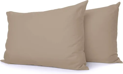 Miniatura 10 de Juego de 2 fundas de almohada de lujo para dormir con funda suave y transpirable, 100% algodón, 800 hilos, almohadas de rayas azul claro estándar