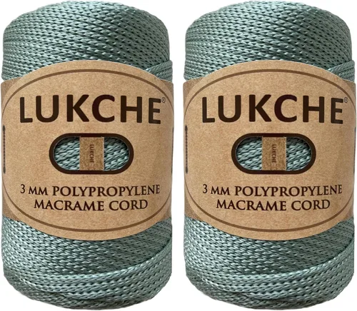 Miniatura 26 de Cordón de macramé de poliéster premium de 3 mm (134.72 metros), (250 g) 100% cuerda de macramé de polipropileno, hilo de crochet de macramé colorido