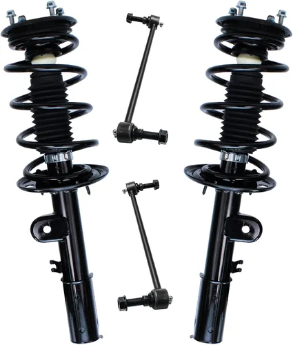 Miniatura 44 de Detroit Axle - Puntales delanteros con resorte helicoidal + enlaces de extremo de barras estabilizadoras de repuesto para Ford Flex Lincoln MKT