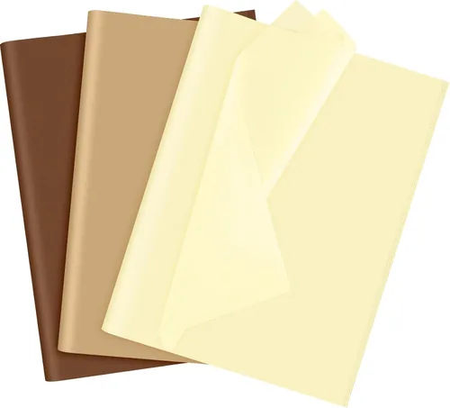 NEBURORA Juego de 60 hojas de papel de seda marrón surtido, papel de envoltura de regalo, marrón retro, 3 colores para cosecha de otoño, vacaciones,