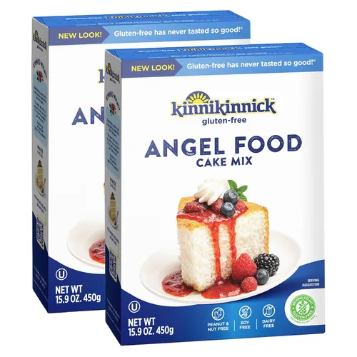 Miniatura 12 de Kinnikinnick - Mezcla de pastel de Angel Food - Mezcla de pastel sin gluten, apta para alérgicos - Cajas de 15.9 onzas - Paquete de 6