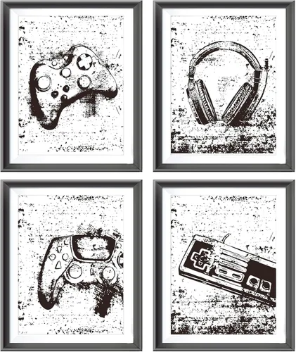 Miniatura 12 de AEHIE Kids Boys Gaming Room Wall Art Poster Prints for Teen Boys Bedroom Playroom Game Room Decor, Cool Kids Club Eat Sleep Game Repeat Decorations