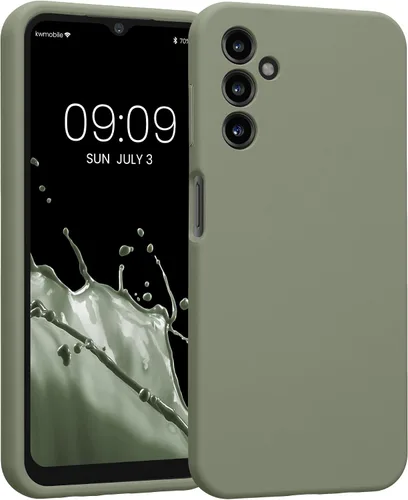 Miniatura 8 de kwmobile Funda compatible con Samsung Galaxy A13 4G - Funda delgada de silicona TPU - Acabado suave al tacto - Amarillo radiante