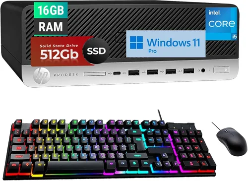 Miniatura 9 de HP ProDesk 400 G5 SFF Computadora de escritorio empresarial de alto rendimiento, Intel Six Core i5-8500 hasta 4.1GHz, 16G DDR4, 256G SSD, WiFi, BT