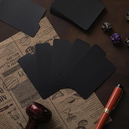 Miniatura 6 de Lewtemi 50 separadores de tarjetas, separadores de páginas de tarjetas intercambiables, separadores de juego para suministros de almacenamiento
