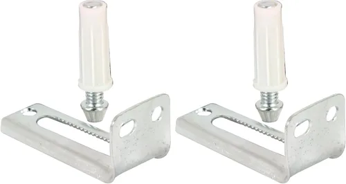 PRIME-LINE Kit de soporte y pivote inferior de puerta biplegable (paquete de 2, blanco, acero aleado, ajustable, estilo moderno)