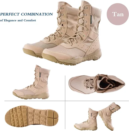 Miniatura 5 de Men's LD Lightweight Combat Boots MicrofiberSuede Leather Military Tactical Boots