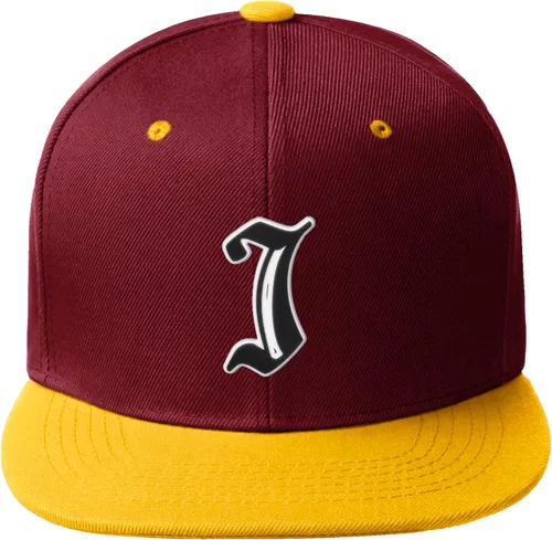 Miniatura 1255 de Daxton Gorra clásica con visera de billete plano con letras del alfabeto inglés antiguo de la A a la Z