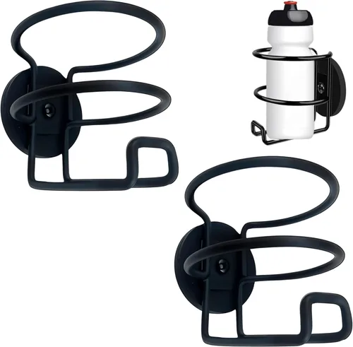 Miniatura 12 de Skywin - Portavasos montado en la pared - Paquete de 2 portavasos de metal grande para yate, camión, automóvil, caravana. Se instala en paredes