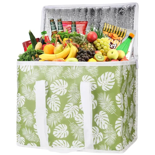 Miniatura 6 de Paquete de 1 bolsa aislada para entrega de alimentos con parte inferior dura, calentadores de alimentos comerciales XXXL para conductores de Negro