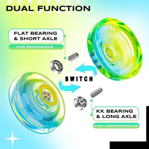 Miniatura 5 de MAGICYOYO Yoyo sensible para niños K2 Crystal, Yoyo de plástico de doble propósito para principiantes, rodamiento de repuesto que no responde
