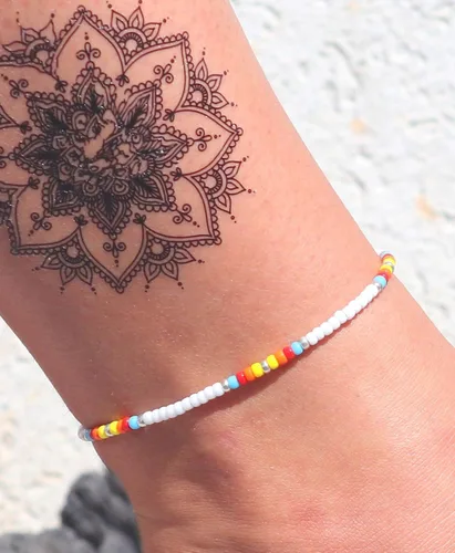 Miniatura 9 de Boho Anklet, Native American Jewelry, Unique Thin Beaded Ankle Bracelet for Women or Girls, Colorful Bohemian Hippie Beach Waterproof Foot Jewelry