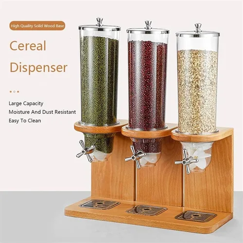 Miniatura 5 de Dispensador de alimentos secos 3.5L/7L/10.5L, dispensador de cereales para encimera, dispensador de almacenamiento de cereales con barril de PC