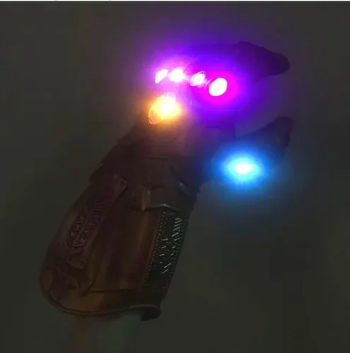 Miniatura 7 de Polyacer Guante de infinito electrónico para adultos, guantes de infinito para adultos, guantelete de infinito iluminados, piedras del infinito