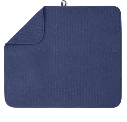 Miniatura 2 de Bellemain XXL Tapete para Platos de Microfibra para Secar Platos, Súper Absorbente (Negro, 17" x 24")