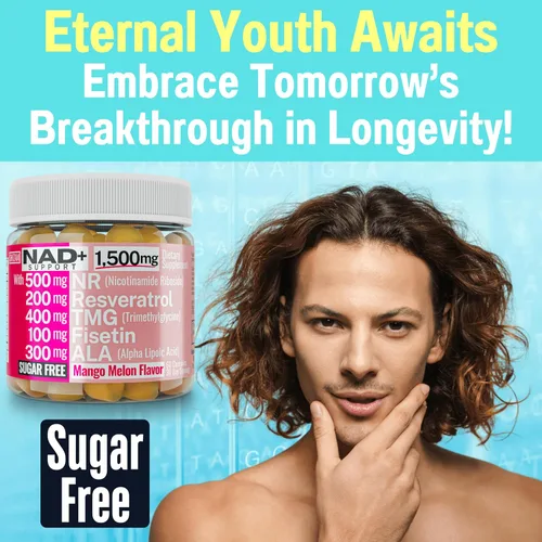 Miniatura 3 de Gomitas sin azúcar de 1500 mg NAD+ NAD + Plus NR TMG ALA Trans-Resveratrol Fisetina Suplementos Nicotinamida ribósido trimetilglicina ácido alfa