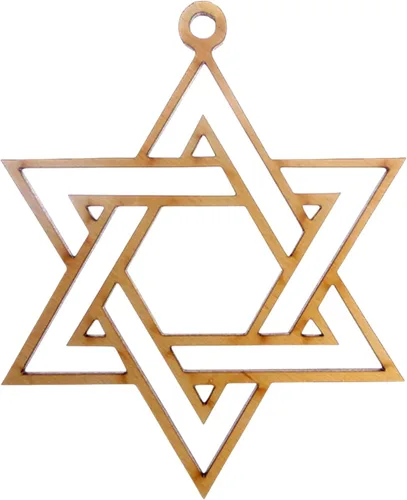 Miniatura 5 de Adorno personalizado de estrella de David, decoraciones únicas de Hanukkah para el hogar, judío para hombres y mujeres, recuerdo de madera hecho a