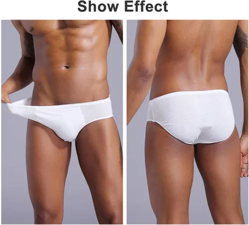 Miniatura 6 de KESYOO Calzoncillos desechables para hombre, 5 piezas, ropa interior de algodón para viajes, al aire libre, talla XL, para hombre