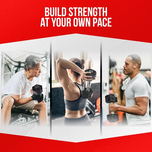 Miniatura 7 de Mancuerna prisma para entrenamiento de fuerza, 5 a 70 libras de hierro fundido recubierto de goma, para gimnasio y entrenamiento en casa Nordic