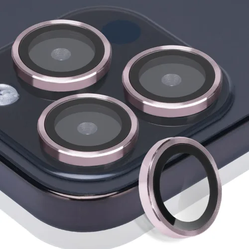 Miniatura 12 de Protector de lente de cámara para iPhone 15 Pro Max, protector de lente de vidrio templado con anillo de aleación de aluminio, compatible con iPhone