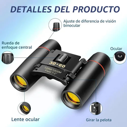 Miniatura 7 de Binoculares compactos para adultos y niños, binoculares HD mini portátiles para exteriores, niños, ligeros y plegables de bolsillo para observación