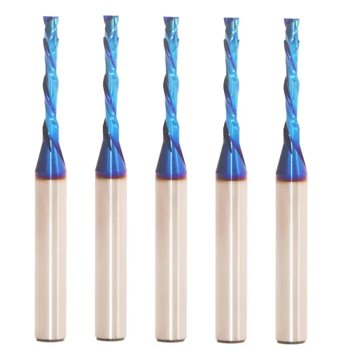 Miniatura 20 de Ruhi - Broca de enrutador en espiral Upcut de 3 flautas de 1/4 pulgadas, diámetro de corte de 1/8 pulgadas, CL, carburo sólido OVL de 2-1/2 pulgadas