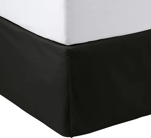 Miniatura 14 de Amazon Basics Falda de cama ligera plisada suave, lavable a máquina, tamaño King, color blanco hueso, sólido Blanco roto