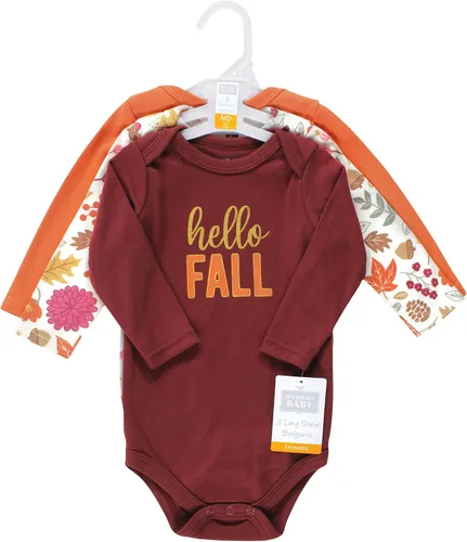 Miniatura 2 de Hudson Baby Baby-Boy y baby-girl día festivo de manga larga crecer con Me Bodysuits, 4unidades)
