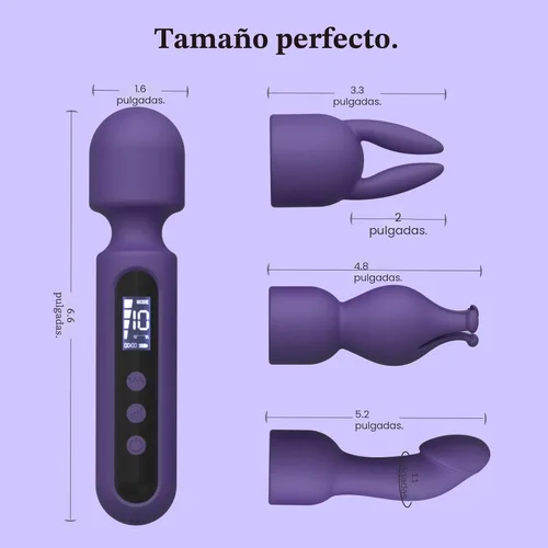 Miniatura 7 de Kits de vibrador de varita Tracy's Dog, juguetes sexuales para parejas con 3 accesorios para clítoris, punto G, glande, estimulador clitorial