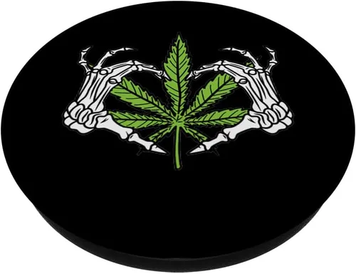 Miniatura 2 de Esqueleto de mano corazón perezoso DIY Halloween disfraz Weed Stoner PopSockets intercambiables PopGrip