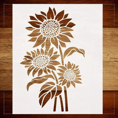 Miniatura 8 de Plantilla de flores pequeñas para pintar DIY plantillas decorativas de dibujo bohemio plantilla de pintura reutilizable para paredes muebles