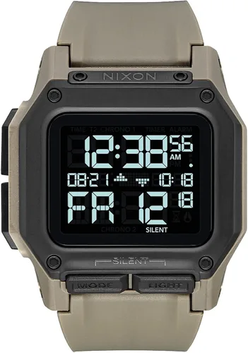 NIXON - Reloj Regulus A1180 reloj deportivo digital para hombre resistente al agua hasta 328 pies 100 m esfera del reloj de 1811pulgadas 46 mm
