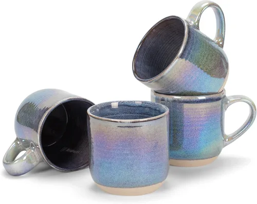 Miniatura 19 de Elanze Designs Taza de café de cerámica con esmalte reactivo brillante de gran tamaño, 500 ml, para uso diario en la cocina, de cerámica de grado