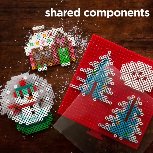 Miniatura 7 de Perler 80-56960 12 días de manualidades, kit de cuentas de fusión de Navidad hace 12 proyectos, multicolor, 3823 piezas 12 días de Navidad