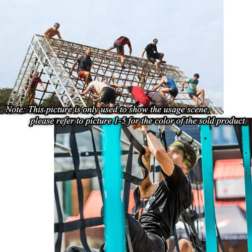 Miniatura 6 de Red de escalada para niños, red de carga para escalar, juego de columpios para niños, campo de obstáculos, columpio, para exteriores, patio