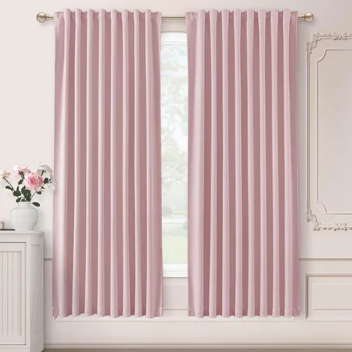 Miniatura 41 de SHINELAND Cortinas opacas cortas para ventanas de dormitorio, cortinas de baño, 45 pulgadas de largo