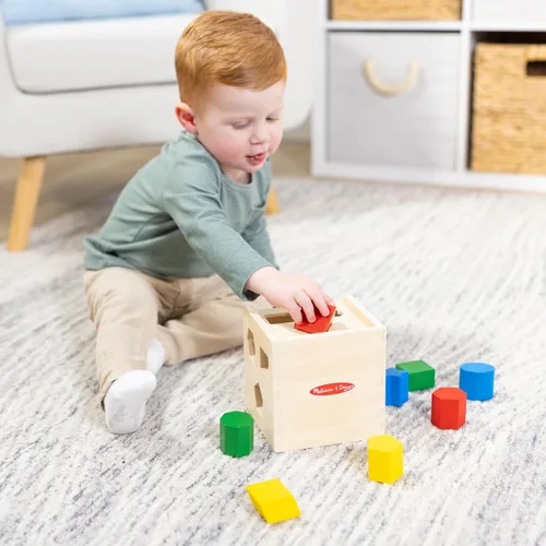 Miniatura 2 de Melissa & Doug Cubos de formas de Clasificación Clásico Juguete de Madera, Juguete de Desarrollo, Forma Fácil de Agarre, Construcción de Madera