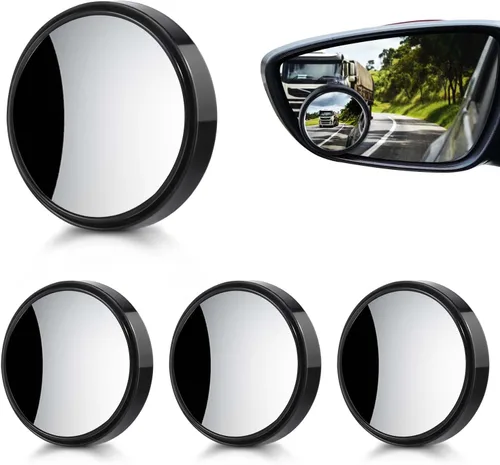 Miniatura 8 de OBTANIM Paquete de 2 espejos de punto ciego de 2 pulgadas de ángulo ajustable HD de vidrio redondo de visión trasera para automóvil, accesorios